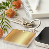 Blank Sjabloon Modern Gold Square Dubbelzijdig Sleutelhanger (Voorkant Rechts)