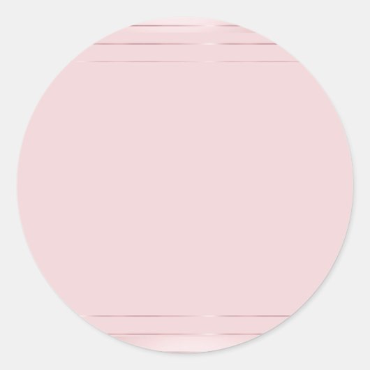 Blank Sjabloon Trendy Elegant Modern Roos Goud Ronde Sticker (Voorkant)