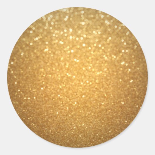 Blank Sjabloon Trendy Gold Glitter Modern Elegant Ronde Sticker (Voorkant)