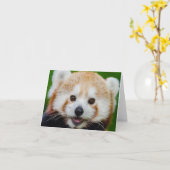 BLANK SMALL NOTECard: RED PANDA Kaart (Gele Bloem)