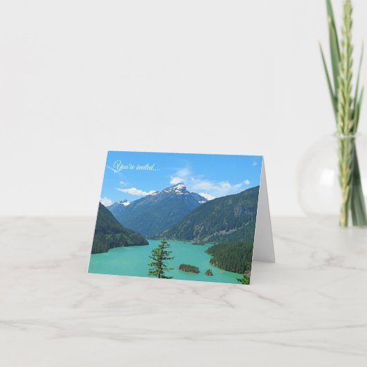 Blank Snowy Mountain Turquoise Lake in Washington (Voorkant)