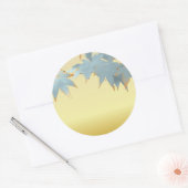 Blank Stijlvolle Frosted Herfst Japans esdoorn bla Ronde Sticker (Envelop)