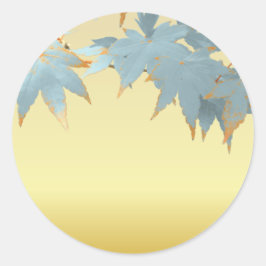 Blank Stijlvolle Frosted Herfst Japans esdoorn bla Ronde Sticker