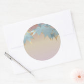 Blank Stijlvolle Frosted Herfst Japans esdoorn bla Ronde Sticker (Envelop)