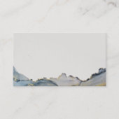 Blank stoffig blauw goud inkt ontwerp Creëer uw ei Visitekaartje (Voorkant)