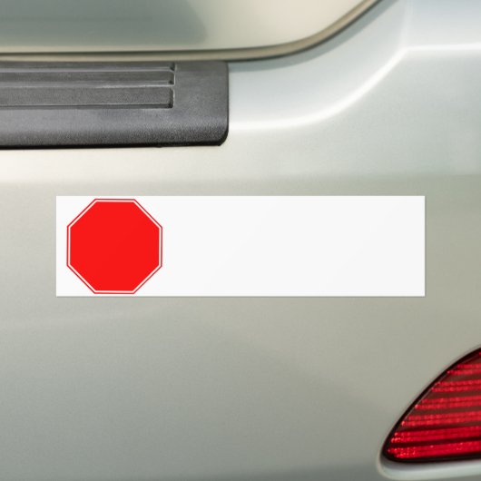 "Blank/ stopteken Bumpersticker" Bumpersticker (Op auto)