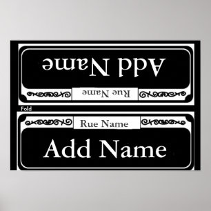 Blank Street Sign, Vold Sjabloon, Frans kwartier Poster