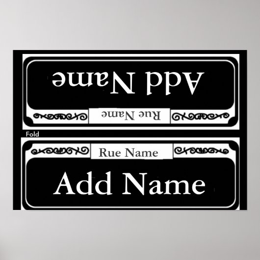 Blank Street Sign, Vold Sjabloon, Frans kwartier Poster (Voorkant)