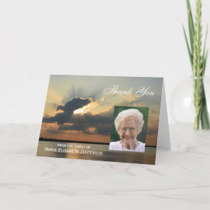 Blank Sunset Sympathy Thank You Card Bedankkaart