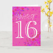 Blank Sweet 16 Verjaardag Kaart (Gele Bloem)