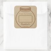 Blank Tekstvak Kraft Paper Brown Jam Labels (Tas)
