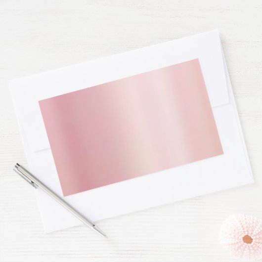 Blank Template Create Your Own Elegant Rose Gold Rechthoekige Sticker (Envelop)