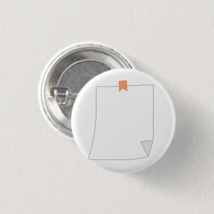 Blank vel papier kantoorartikelen ronde button 3,2 cm