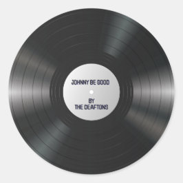 Blank Vinyl Muziek Record LP DIY Aangepaste naam Ronde Sticker
