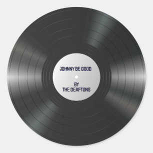 Blank Vinyl Muziek Record LP DIY Aangepaste naam Ronde Sticker