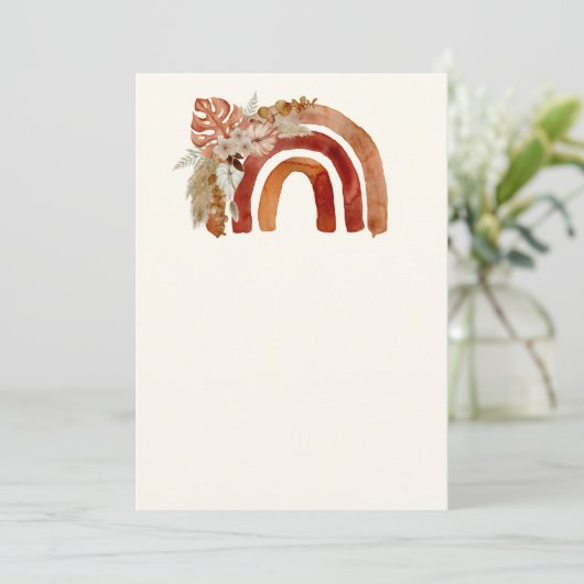 Blank voeg je eigen afbeelding Terracotta Boho Reg Kaart (Staand voorkant)