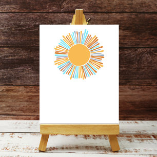 Blank Voeg je eigen Boho Sun toe kom hier de zon Poster