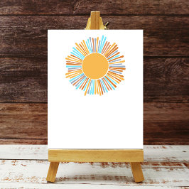 Blank Voeg je eigen Boho Sun toe kom hier de zon Poster