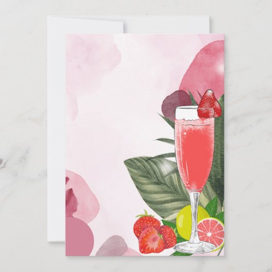 Blank Voeg je eigen brunch Bubbly Mimosa uitnodigi Kaart (Voorkant)