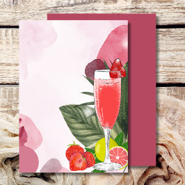 Blank Voeg je eigen brunch Bubbly Mimosa uitnodigi Kaart