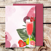 Blank Voeg je eigen brunch Bubbly Mimosa uitnodigi Kaart