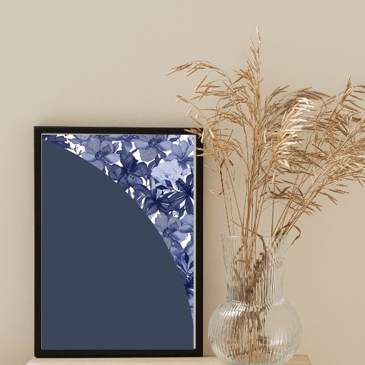 Blank Voeg je eigen DIY Afbeelding Arch Navy Blue  Poster
