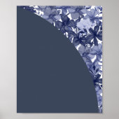 Blank Voeg je eigen DIY Afbeelding Arch Navy Blue  Poster (Voorkant)