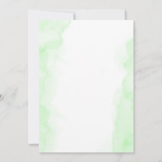 Blank Voeg je eigen groene hortensia roze bloemig Kaart (Achterkant)