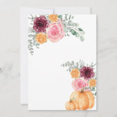 Blank Voeg je eigen Herfst pompoen bordeaux roze Kaart (Voorkant)