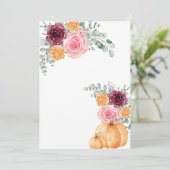 Blank Voeg je eigen Herfst pompoen bordeaux roze Kaart (Staand voorkant)