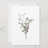 Blank Voeg je eigen winterberry rustieke Boho Kaart (Achterkant)