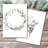 Blank Voeg je eigen winterberry rustieke Boho Kaart