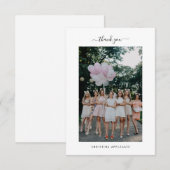 Blank Vrijgezellenfeest Foto II Hartelijk dank Bedankkaart (Voorkant / Achterkant)