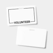 Blank-vrijwilligersbadge Badge (Voor- en achterkant)