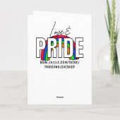 Blank vrouw met regenboog zonnebril kaart (Achterkant)