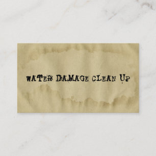 Blank  Water Gevlekt Oud Papier Overstromingswater Visitekaartje