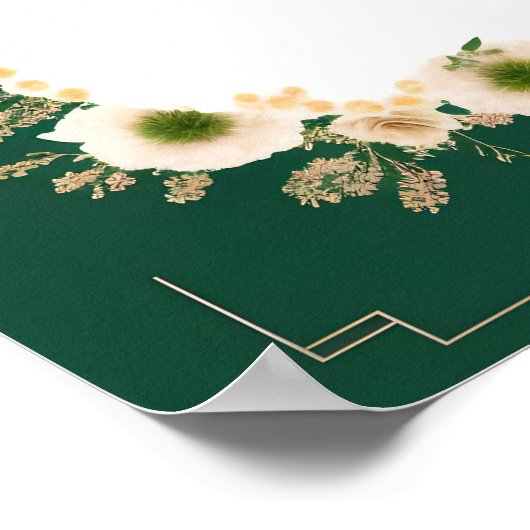 Blank Weddenschap Kaart Sjabloon Poster (Hoek)