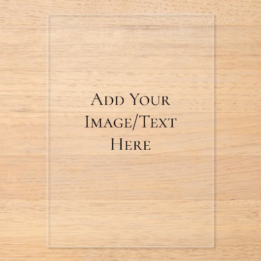 Blank Wedding Templates | Elegant Customizable  Acryl Uitnodigingen (Voorkant)