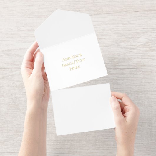Blank Wedding Templates | Elegant Customizable  All In One Uitnodiging (Uittrekbaar)