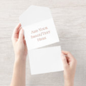 Blank Wedding Templates | Elegant Customizable  All In One Uitnodiging (Uittrekbaar)