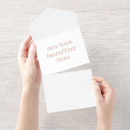 Blank Wedding Templates | Elegant Customizable  All In One Uitnodiging