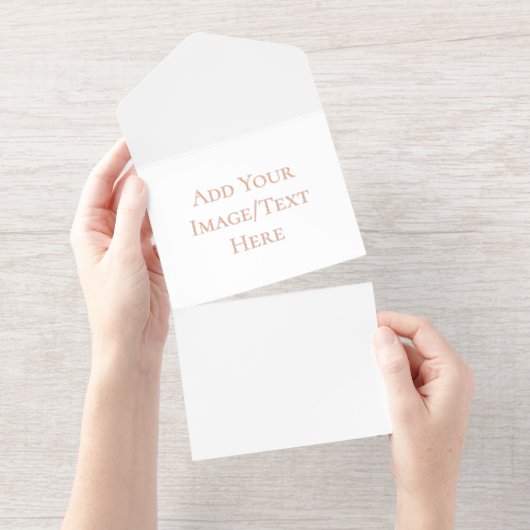 Blank Wedding Templates | Elegant Customizable  All In One Uitnodiging (Uittrekbaar)