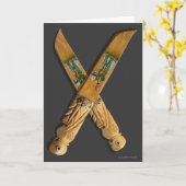 Blank Wenskaart  houten nives Kaart (Gele Bloem)