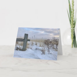 Blank Wenskaart winterstrand Kaart