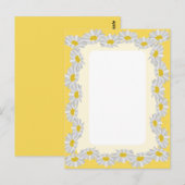 Blank White Daisy met citroengele Kaart (Voorkant / Achterkant)