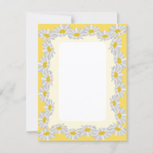 Blank White Daisy met citroengele Kaart