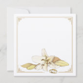 Blank White Lily Wedding Invitation Kaart (Voorkant)