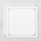 Blank White Lily Wedding Invitation Kaart (Achterkant)