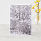 Blank Winter Scene Kaart (Gele Bloem)