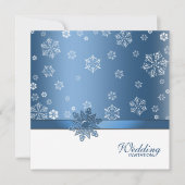 (Blank) Winterblauw- en witsneeuwflake-uitnodiging Kaart (Voorkant)